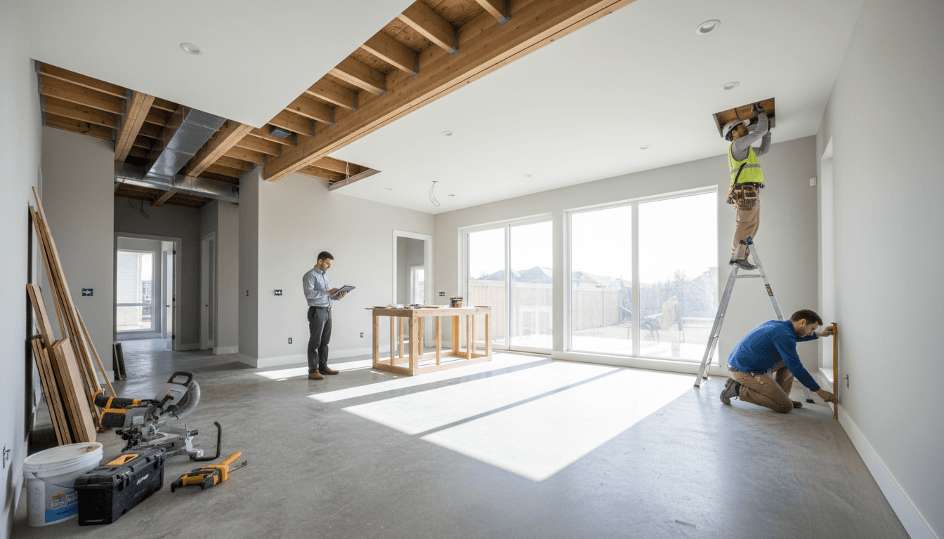 Attari Constructions team working on a home renovation project in Melbourne